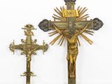 a cross and a crucift in a room