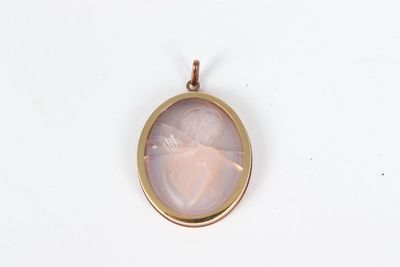 an image of a gold locke with a picture of a woman inside of it