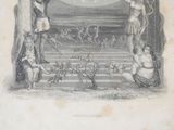 a drawing of a scene with a man and a woman in the foreground