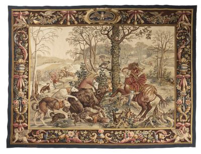 an image of a tapestry with a picture of a man riding a horse