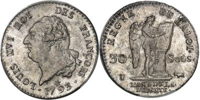 une pièce de monnaie en argent portant l'image d'un homme et d'une femme