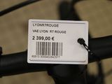 a label on the handlebar of a bicycle