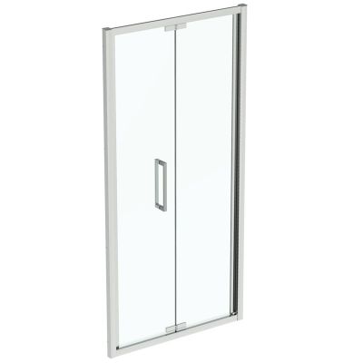 shower door with sliding glass door and stainless steel frame