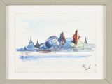 une image représentant une aquarelle représentant un paysage