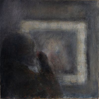 Hervé THIBAULT (né en 1944) Miroir Huile sur toile, signée e… - Photo 1