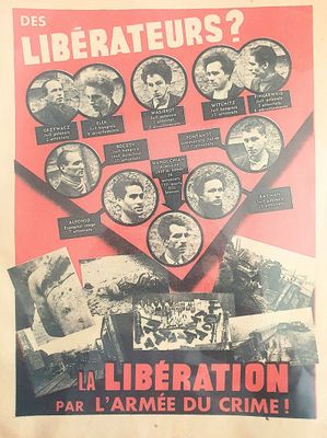 une image représentant une affiche sur laquelle figurent plusieurs photos