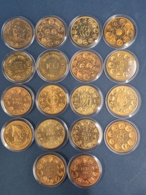Monnaie de Paris Ensemble de 18 médailles commémoratives "Ec…