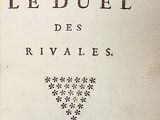 an old book with a black and white image of the title of a novel