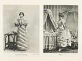 deux photos d'une femme en robe et d'une femme en robe