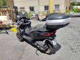 a motorcycle that is parked in the parking lot