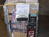 a cart that has a bunch of items in it