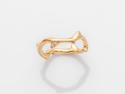 l'image d'une bague en or ornée de diamants