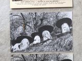deux vieilles photos en noir et blanc représentant des chiens allongés par terre