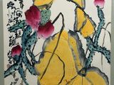 a picture of a picture of a painting with flowers on it