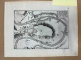 dessin représentant une carte d'une rivière avec une montagne en arrière-plan
