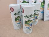 three boxes of mother earth baby food sitting on a table