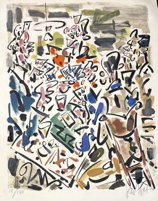 an image of a painting with lots of different colors on it