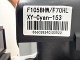 a label on the back of a machine that says f 105bwh / f70hl xyvan - 135