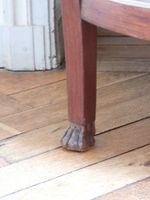 BERGERE en acajou et placage d'acajou à dossier renversé, su… (photo 4)