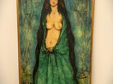 une image d'un tableau représentant une femme en robe verte