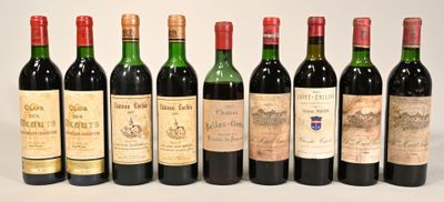 BORDEAUX - Ensemble de 9 bouteilles composé de : 2 bouteille…