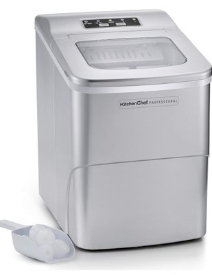 a close up of a small ice cream maker with a scoop of ice