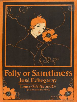 une couverture de livre orange et noire sur laquelle figure l'image d'une femme tenant des fleurs
