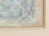 a picture of a painting of a bear in the woods