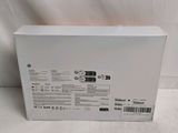 the back of a white box with a black label on it