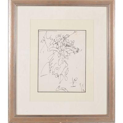 an image of a drawing of a vase with flowers in it