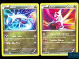 deux cartes Pokémon aux couleurs et aux motifs différents