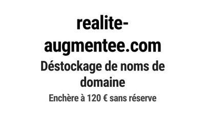 Nom de domaine realite-augmentee.