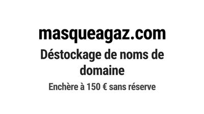 Nom de domaine masqueagaz.com. Catégorie: Santé et médical.