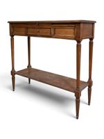 Console en bois naturel, ouvrant par un tiroir et une tirett… (photo 2)