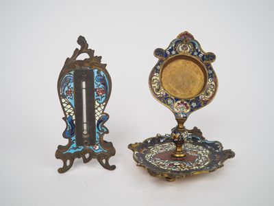 Porte-montre en émaux cloisonnés polychromes à décor de rinc… - Photo 1