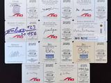 some of the cards have been signed and signed by some of the players
