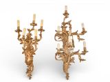 pair of antique french gilet wall sconces
