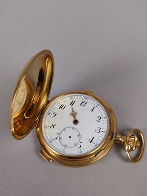 MONTRE GOUSSET SAVONETTE en or jaune (750/°°° à charge). N°8…