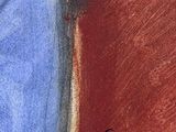 an image of a close up of a painting of a person with a hat