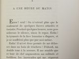 an open book with a black and white picture on it
