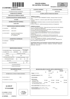 un document comportant un code-barres et sur lequel figure un code-barres