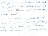 an old handwritten letter with blue ink on a white background