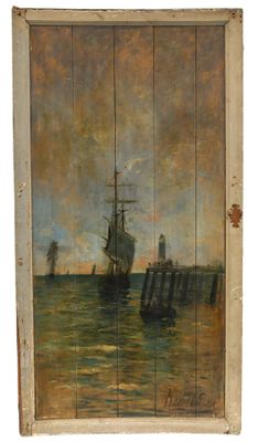 an image of a painting of a ship in the water