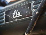 a close up of a motorcycle with a sticker on it