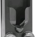 un support de téléphone portable noir fixé au mur