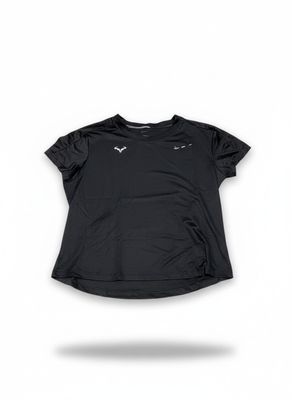 a women ' s black t - shirt on a white background