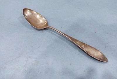 a spoon that is sitting on a table