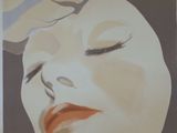 a picture of a painting of a woman with her eyes closed