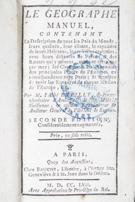 EXPILLY (Abbé) : le géographe manuel.