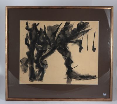 tableau représentant un homme tenant un couteau dans sa main droite